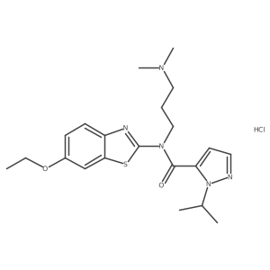 N-(3-(dimethylamino)propyl)-N-(6-ethoxybenzo[d]thiazol-2-yl)-1-isopropyl-1H-pyrazole-5-carboxamide hydrochloride Structure