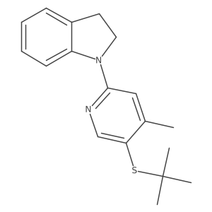 1-(5-(tert-Butylthio)-4-methylpyridin-2-yl)indoline结构式