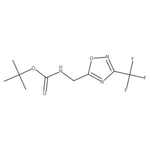 (3-Trifluoromethyl-[1,2,4]oxadiazol-5-ylmethyl)-carbamic acid tert-butyl ester Structure