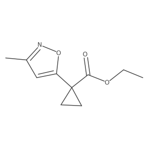 Ethyl 1-(3-methylisoxazol-5-yl)cyclopropanecarboxylate结构式