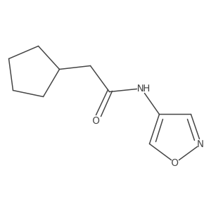 2-cyclopentyl-N-(isoxazol-4-yl)acetamide Structure