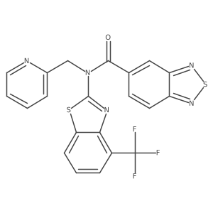 N-(pyridin-2-ylmethyl)-N-(4-(trifluoromethyl)benzo[d]thiazol-2-yl)benzo[c][1,2,5]thiadiazole-5-carboxamide Structure