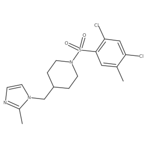 1-((2,4-dichloro-5-methylphenyl)sulfonyl)-4-((2-methyl-1H-imidazol-1-yl)methyl)piperidine Structure