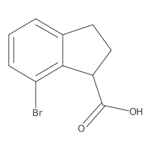7-Bromo-2,3-dihydro-1H-indene-1-carboxylic acid结构式