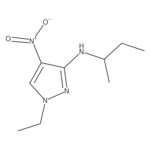 N-(sec-Butyl)-1-ethyl-4-nitro-1H-pyrazol-3-amine结构式