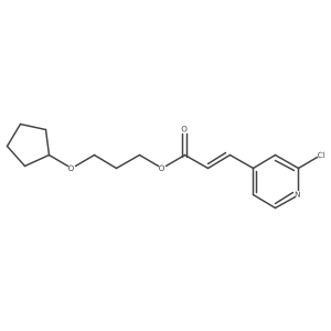 3-(Cyclopentyloxy)propyl 3-(2-chloropyridin-4-yl)prop-2-enoate结构式