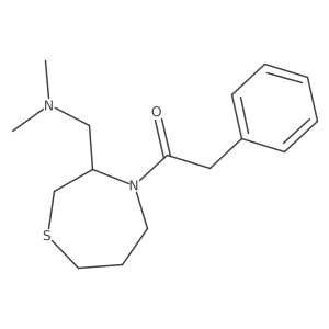 1-(3-((Dimethylamino)methyl)-1,4-thiazepan-4-yl)-2-phenylethanone结构式