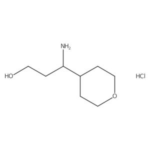 3-Amino-3-(oxan-4-yl)propan-1-ol hydrochloride结构式