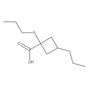 3-Propyl-1-(propylthio)cyclobutane-1-carboxylic acid Structure