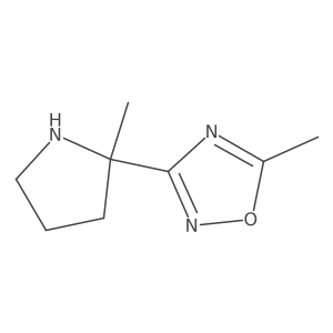 5-Methyl-3-(2-methylpyrrolidin-2-yl)-1,2,4-oxadiazole Structure