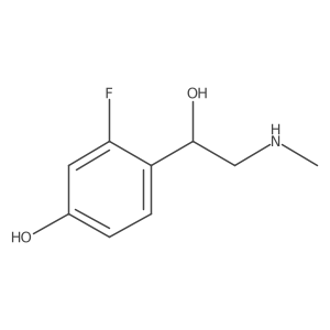 3-Fluoro-4-[1-hydroxy-2-(methylamino)ethyl]phenol结构式