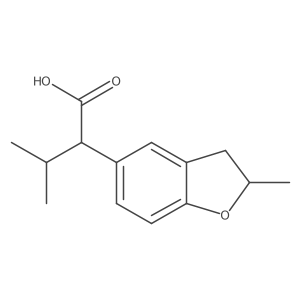 3-Methyl-2-(2-methyl-2,3-dihydro-1-benzofuran-5-yl)butanoic acid结构式