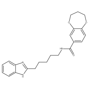 N-[5-(1H-benzimidazol-2-yl)pentyl]-3,4-dihydro-2H-1,5-benzodioxepine-7-carboxamide Structure