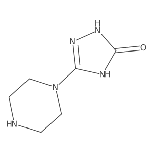 3-(piperazin-1-yl)-4,5-dihydro-1H-1,2,4-triazol-5-one结构式