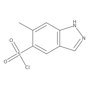 6-methyl-1H-indazole-5-sulfonyl chloride结构式