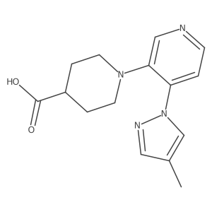 1-(4-(4-methyl-1H-pyrazol-1-yl)pyridin-3-yl)piperidine-4-carboxylic acid Structure