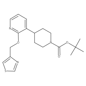 Tert-butyl 4-(2-(thiazol-4-ylmethoxy)pyridin-3-yl)piperidine-1-carboxylate结构式