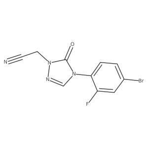 2-[4-(4-bromo-2-fluorophenyl)-5-oxo-4,5-dihydro-1H-1,2,4-triazol-1-yl]acetonitrile结构式