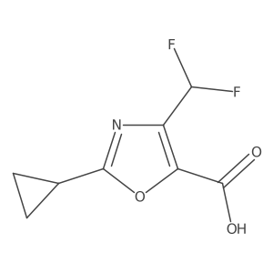 2-Cyclopropyl-4-(difluoromethyl)-1,3-oxazole-5-carboxylic acid Structure