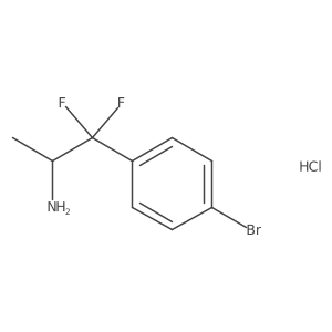 1-(4-Bromophenyl)-1,1-difluoropropan-2-amine hydrochloride Structure
