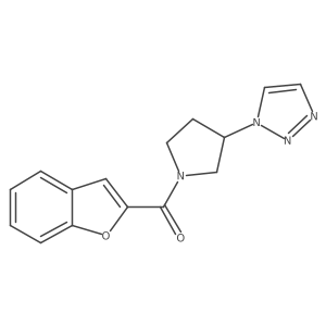 (3-(1H-1,2,3-triazol-1-yl)pyrrolidin-1-yl)(benzofuran-2-yl)methanone Structure