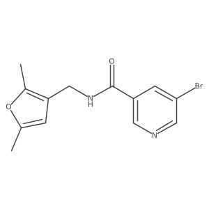 5-bromo-N-((2,5-dimethylfuran-3-yl)methyl)nicotinamide Structure
