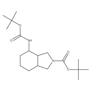 (3aR,4R,7aS)-tert-butyl 4-(tert-butoxycarbonylamino)hexahydro-1H-isoindole-2(3H)-carboxylate Structure