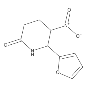 6-(Furan-2-yl)-5-nitropiperidin-2-one结构式