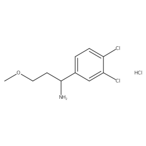 1-(3,4-Dichlorophenyl)-3-methoxypropan-1-amine hydrochloride结构式