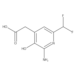 2-(2-Amino-6-(difluoromethyl)-3-hydroxypyridin-4-yl)acetic acid结构式
