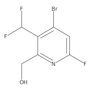 (4-Bromo-3-(difluoromethyl)-6-fluoropyridin-2-yl)methanol结构式