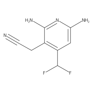 2-(2,6-Diamino-4-(difluoromethyl)pyridin-3-yl)acetonitrile结构式