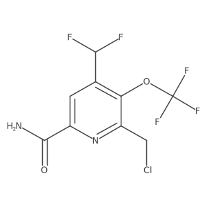 2-(Chloromethyl)-4-(difluoromethyl)-3-(trifluoromethoxy)pyridine-6-carboxamide结构式