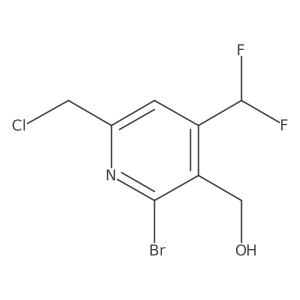 (2-Bromo-6-(chloromethyl)-4-(difluoromethyl)pyridin-3-yl)methanol结构式