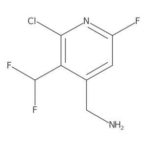 (2-Chloro-3-(difluoromethyl)-6-fluoropyridin-4-yl)methanamine Structure