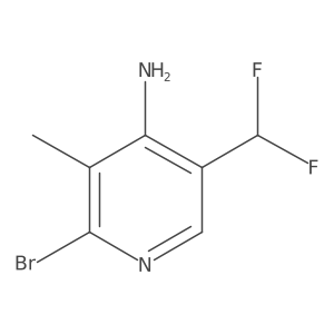 2-Bromo-5-(difluoromethyl)-3-methylpyridin-4-amine结构式