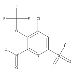 4-Chloro-6-nitro-5-(trifluoromethoxy)pyridine-2-sulfonyl chloride Structure