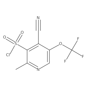 4-Cyano-2-methyl-5-(trifluoromethoxy)pyridine-3-sulfonyl chloride Structure