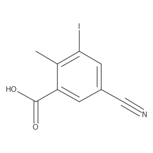 5-Cyano-3-iodo-2-methylbenzoic acid结构式