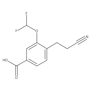 4-(2-Cyanoethyl)-3-(difluoromethoxy)benzoic acid Structure