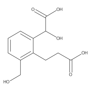 2-(2-Carboxyethyl)-3-(hydroxymethyl)mandelic acid Structure