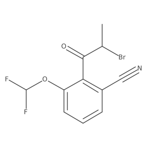 2-(2-Bromopropanoyl)-3-(difluoromethoxy)benzonitrile结构式