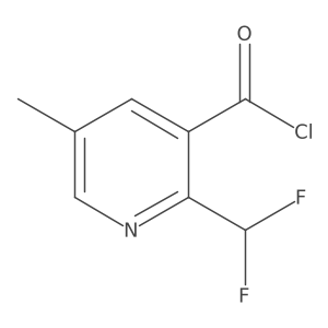 2-(Difluoromethyl)-5-methylpyridine-3-carbonyl chloride Structure