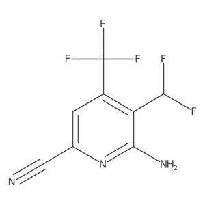 6-Amino-5-(difluoromethyl)-4-(trifluoromethyl)picolinonitrile Structure