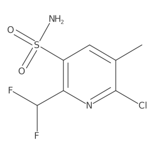 6-Chloro-2-(difluoromethyl)-5-methylpyridine-3-sulfonamide Structure