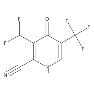 3-(Difluoromethyl)-4-hydroxy-5-(trifluoromethyl)picolinonitrile Structure