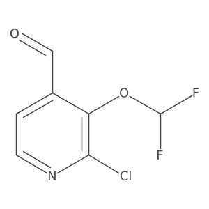 2-Chloro-3-(difluoromethoxy)isonicotinaldehyde Structure