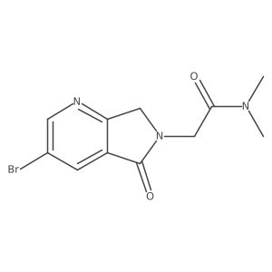 2-(3-bromo-5-oxo-7H-pyrrolo[3,4-b]pyridin-6-yl)-N,N-dimethylacetamide Structure