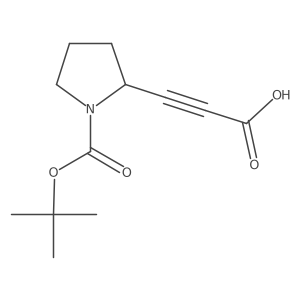 3-{1-[(Tert-butoxy)carbonyl]pyrrolidin-2-yl}prop-2-ynoic acid结构式