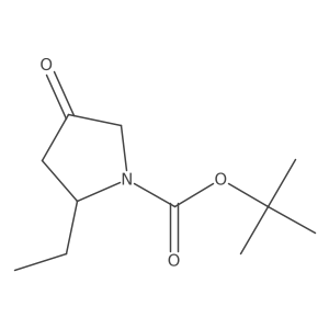Tert-butyl 2-ethyl-4-oxopyrrolidine-1-carboxylate Structure